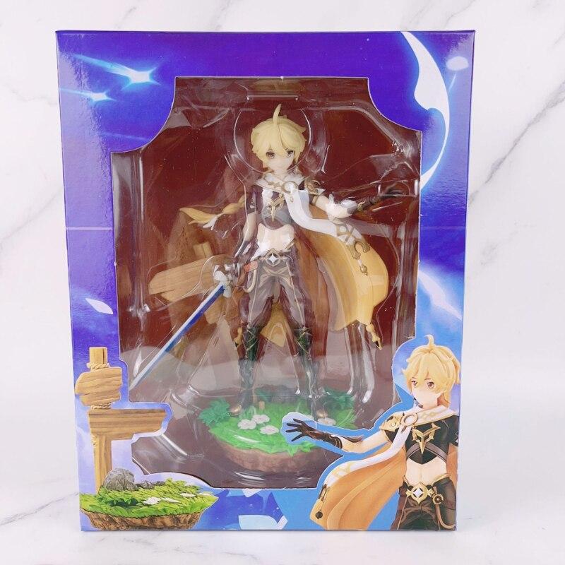 20cm Genshin Impact Anime Figure Barbara Action Figures Lumine Pvc Figurine Aether Kawaii Model Doll Toys Birthday Gifts