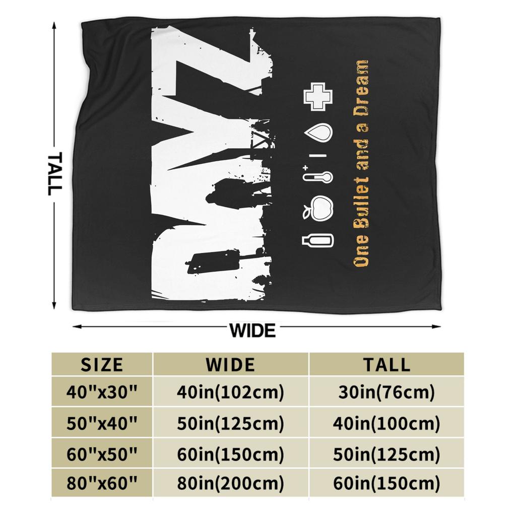 DayZ One Bullet and a Dream Blanket Shotting Game Wool Funny Breathable Throw Blanket for Home Textile Decor Couch