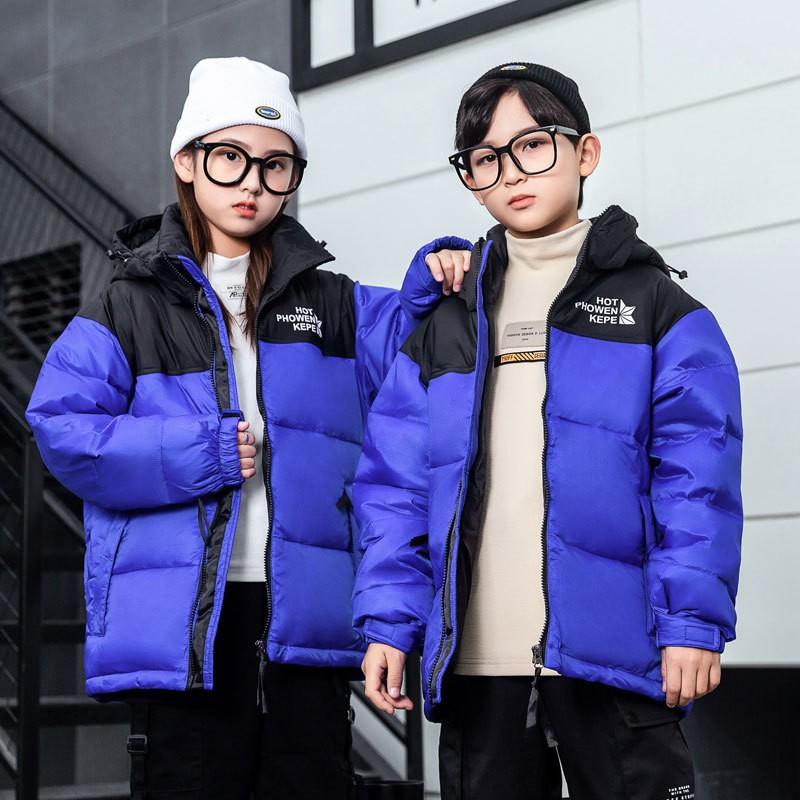 Kids Winter Down Jacket Boys Girls Thick Warm Puffer Coat 86-90% Duck 550 Fill Power