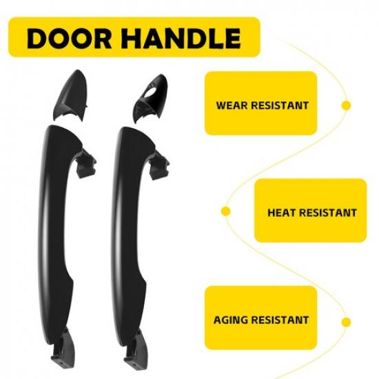 2X Front&Rear Outside Door Handle Left For 11-15 Hyundai Sonata 82652-3S000 EOOK