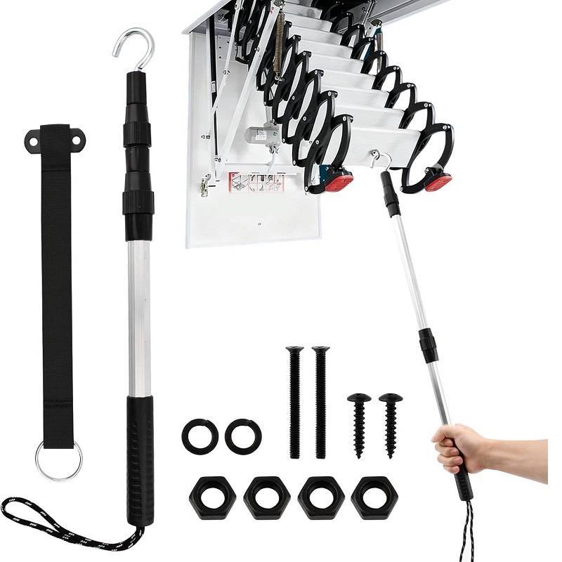 Loft Ladder Pull Down Kit With Aluminum Alloy Steel Components For Home Use