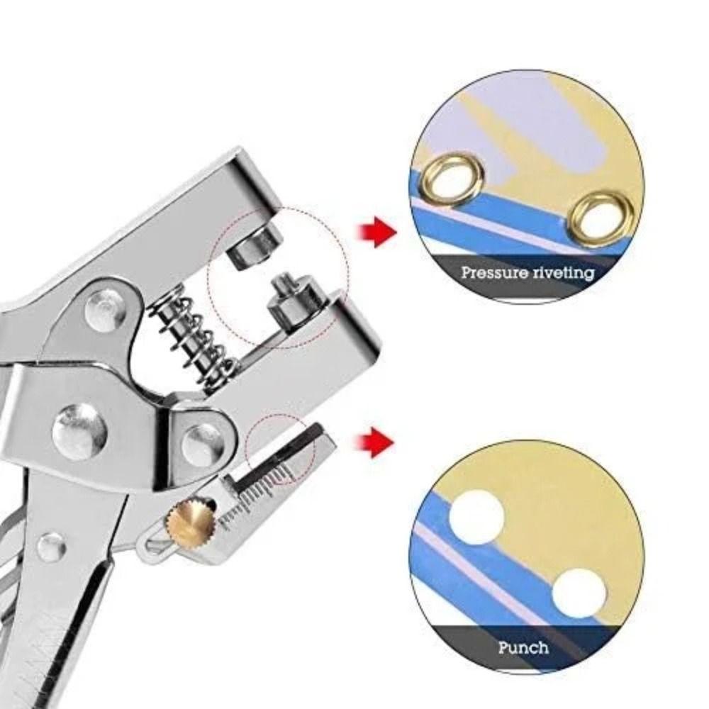 Portable Handheld Eyelet Hole Punch Hollow Design Rivet Setting Tool Grommet Pliers  Canvas Work