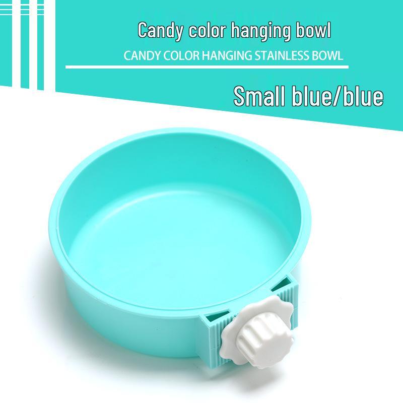 Stainless Steel Cat & Dog Hanging Bowl - Two-in-One Anti-Fall Design
