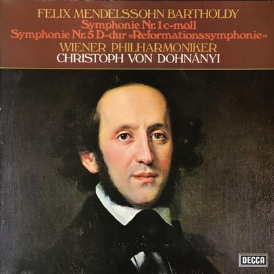 LP Record FELIX MENDELSSOHN-BARTHOLDY, VIENNA - Symphony No. 1 / Symphony No. 5. Re 642165AS DECCA 1977 Germany Classical Used