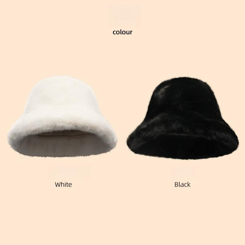 Versatile Warm Plush Basin Hat for Autumn and Winter, Fisherman Hat That Looks Small and Fashionable, Single Item Hat