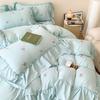 Bettwäsche-Sets im französischen Prinzessinnenstil Hepburn-Stil Schleife Bettbezug Romantische Bettwäsche Dekor Frau Mädchen Schlafzimmer Bettbezug 4-teilig