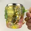 Book Mug 3D Hand-Painted Resin Coffee Mug with Stainless Steel Interior Microwave Dishwasher Safe Literary Cup Unique Gift for Book