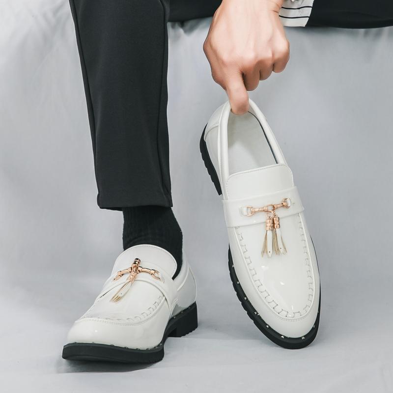 Fashion Loafers Tassel Fashion Patent Leather Casual Shoes for Men Oxford Shoes Luxury Brand Formal Business Shoes Slip-on Driving Shoes
