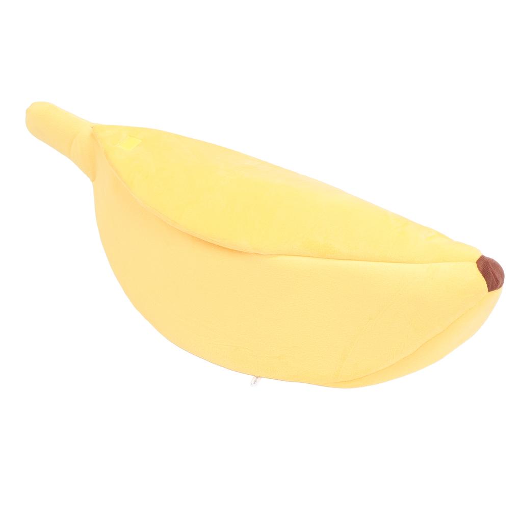 Katzenbett in Bananenform Lustig Weich Gemütlich Katzenhöhlenbett Warmes Haustierbett für Hunde Kätzchen Welpen L