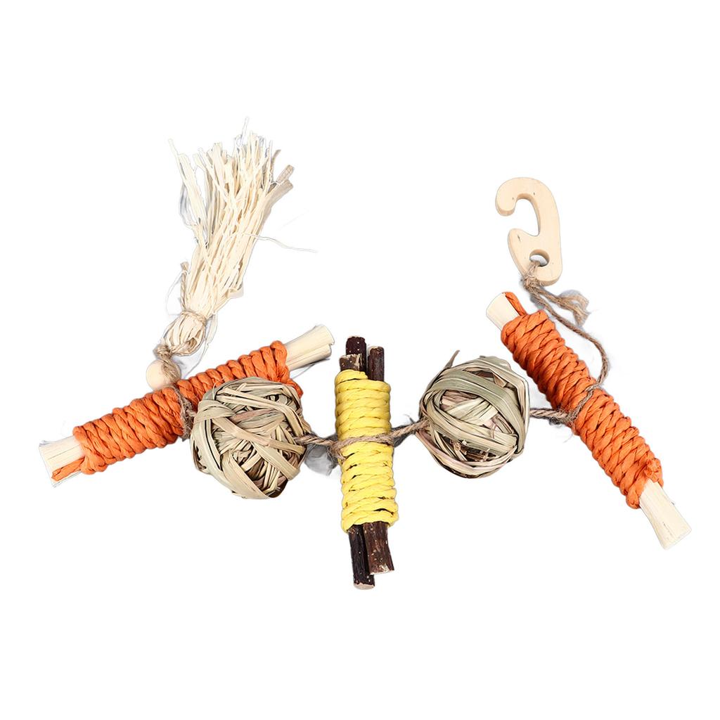 Parrot Chewing Toys Safe Corn Husk Cage Toys Interesting Anxiety Reduction Hanging Toys for Birds Hamsters Rabbits