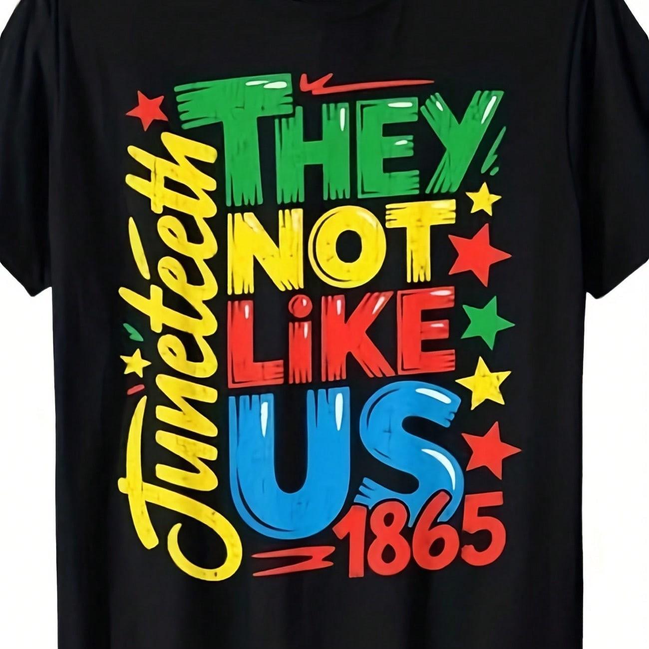Women s Juneteenth 1865 Black History Month T-Shirt With They Not Like Us S