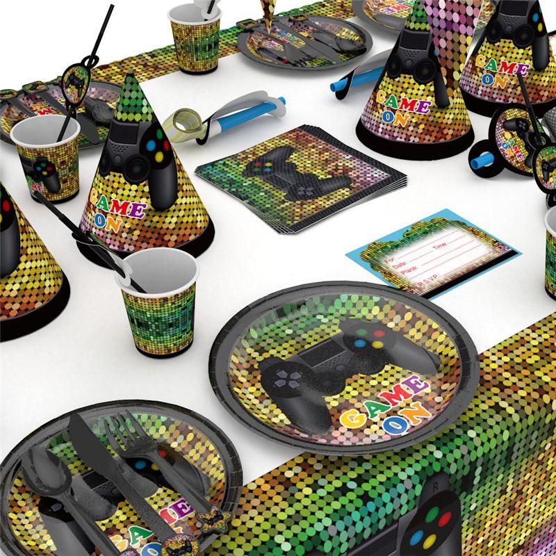Theme Birthday Game Party Birthday Supplies Decor Battle Gaming Controller Video