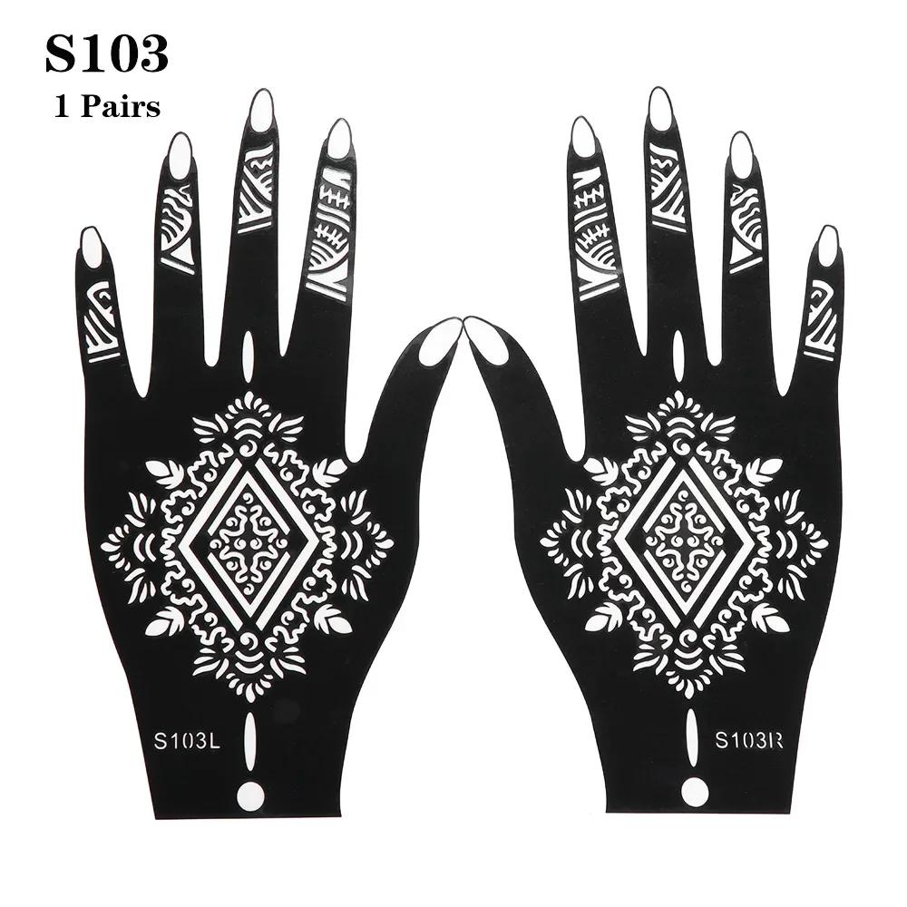Nuovo Stencil Tatuaggio Henna Moda Tatuaggi Temporanei Mano Kit Pittura Body Art DIY Adesivo Modello Matrimonio Indiano Strumenti Kit Pittura