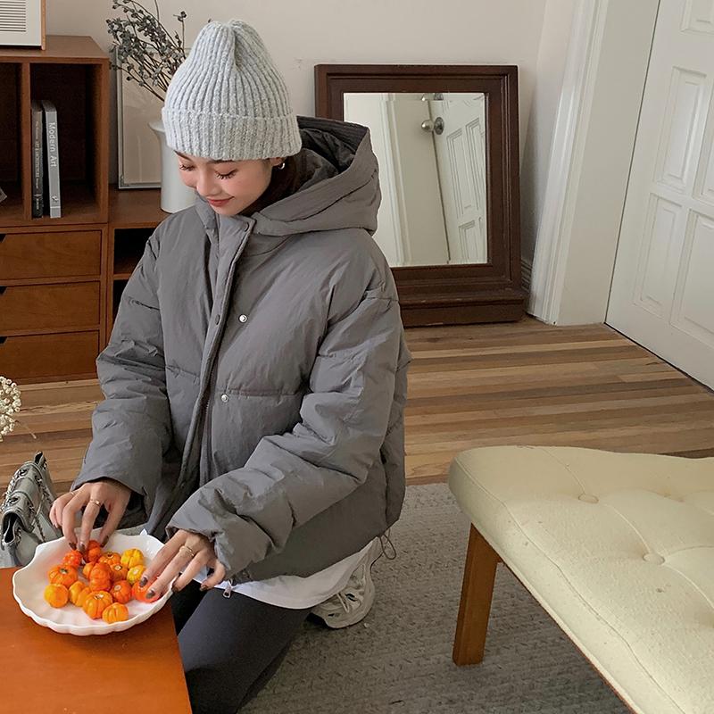Winter New Korean Style Thick Loose  Bread Clothing Cotton Jacket with Hooded