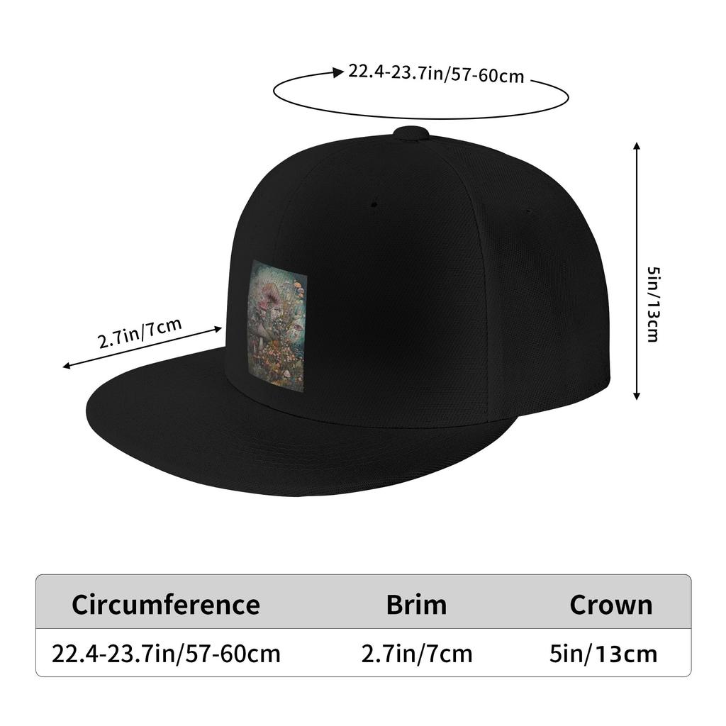 Magical Mushroom Field Baseball Caps Snapback Fashion Baseball Hats Breathable Casual Casquette Outdoor for Unisexs And WoUnisexs