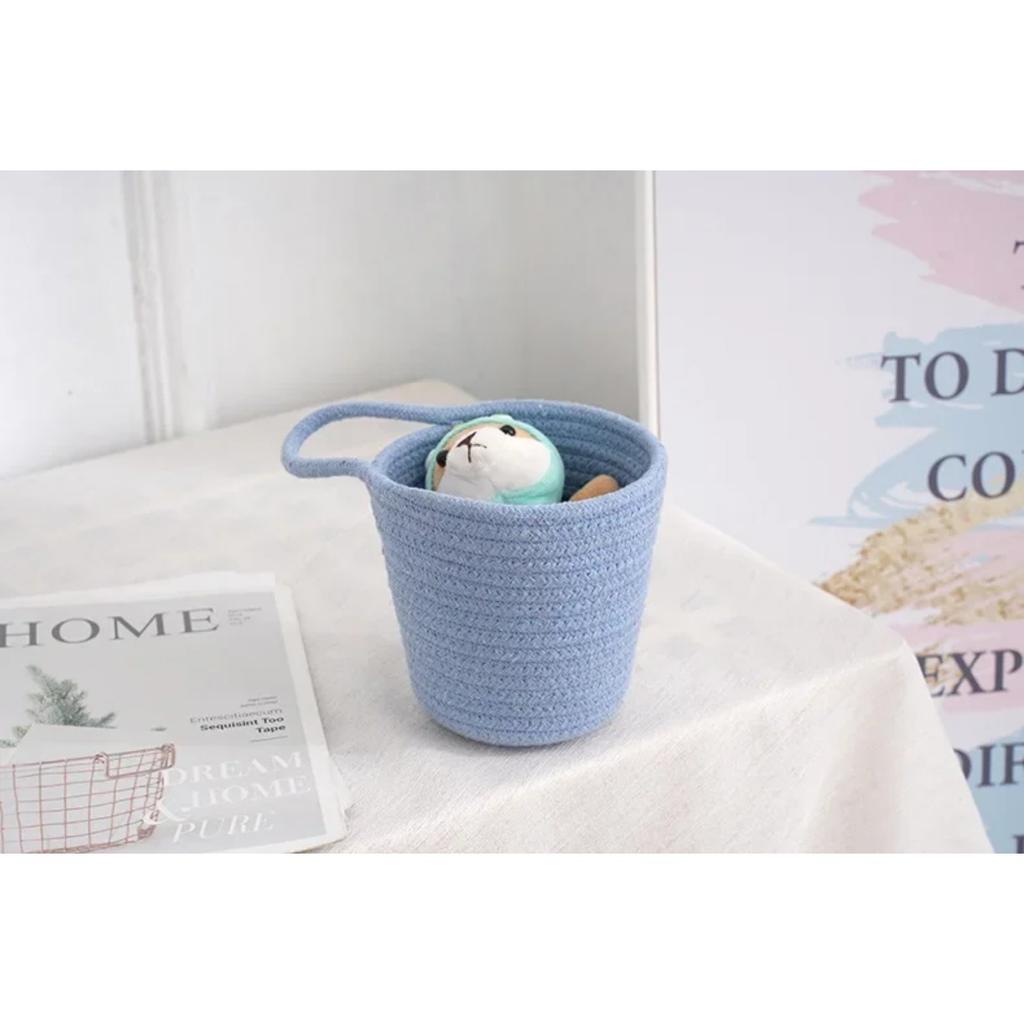 Cotton Rope Storage Basket,Large Capacity Storage Bucket,Bins for File Empty Baskets for Dog Toys,Laundry Basket Hamper Crates