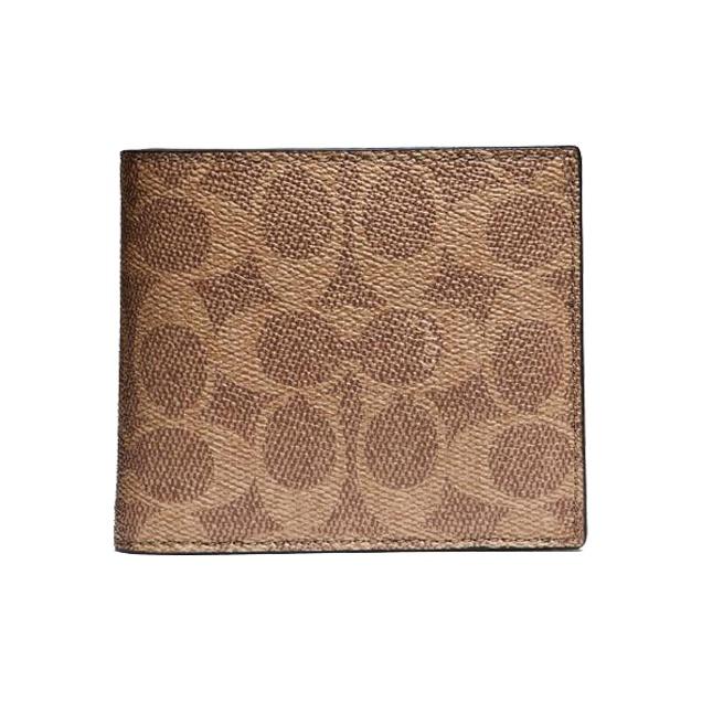 

Coach 3 In 1 Wallet 11 Classic Monogram Short Canvas And Leather Wallet Men Wallets Brown 31213-KHA Basic Set (Bag+Dust Bag)