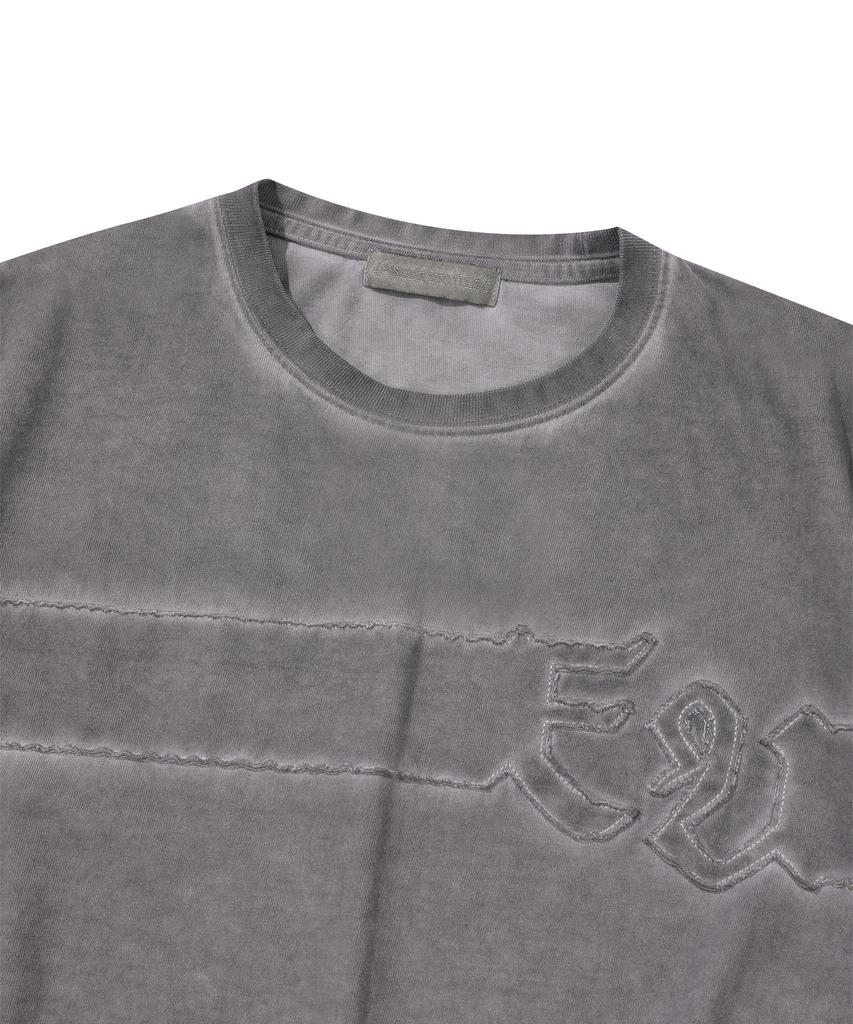 EPISODE UNTITLED Luna Washed Signature Applique T-Shirt_Cocoa Gray
