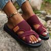 Clip Toe Sandals Peep Toe Solid Color Comfort Casual Mesh Breath Slippers Slip On Holiday Vacation Outdoors Beach Shoes