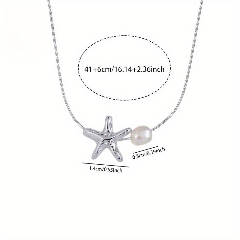 Ladies' Star Shaped Necklace Simple and Unique Collarbone Chain Versatile Design Suitable for All Seasons, Exquisite Star Pendant Temperament Necklace