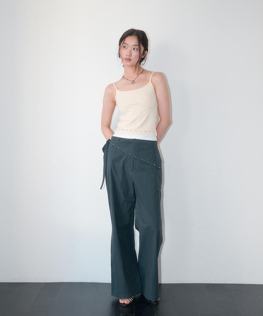Hombadittingjeu Detachable Stud Belt Pants (Navy)