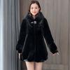 Winter new fashion imitation mink fur imitation coat middle-aged mother hooded jacket thickened women's pendulum