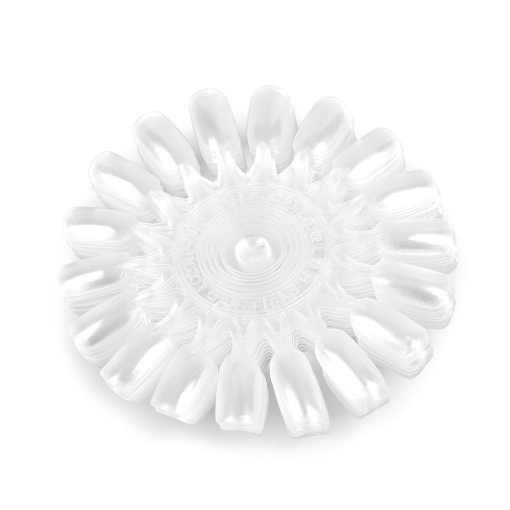 

KADS 18 Типсы для ногтей 10 шт./компл. Форма подсолнечника Дизайн ногтей Практика Дисплей Прозрачные белые накладные типсы