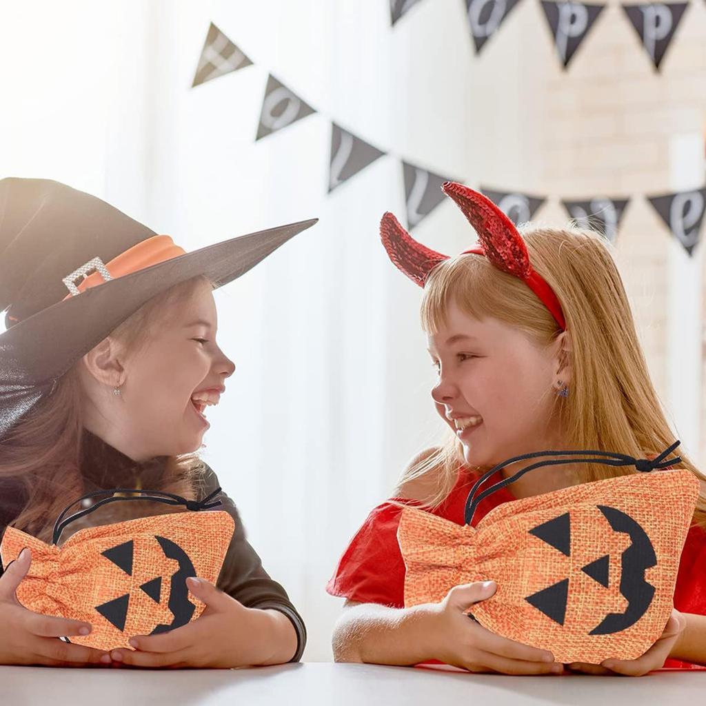 Halloween Pumpkin Candy Wrap Children's Party Decoration Drawstring Storage Bag