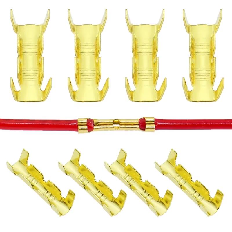 50Pcs Docking Connector Line Pressing Button Quick Connect Terminal Wiring Steel