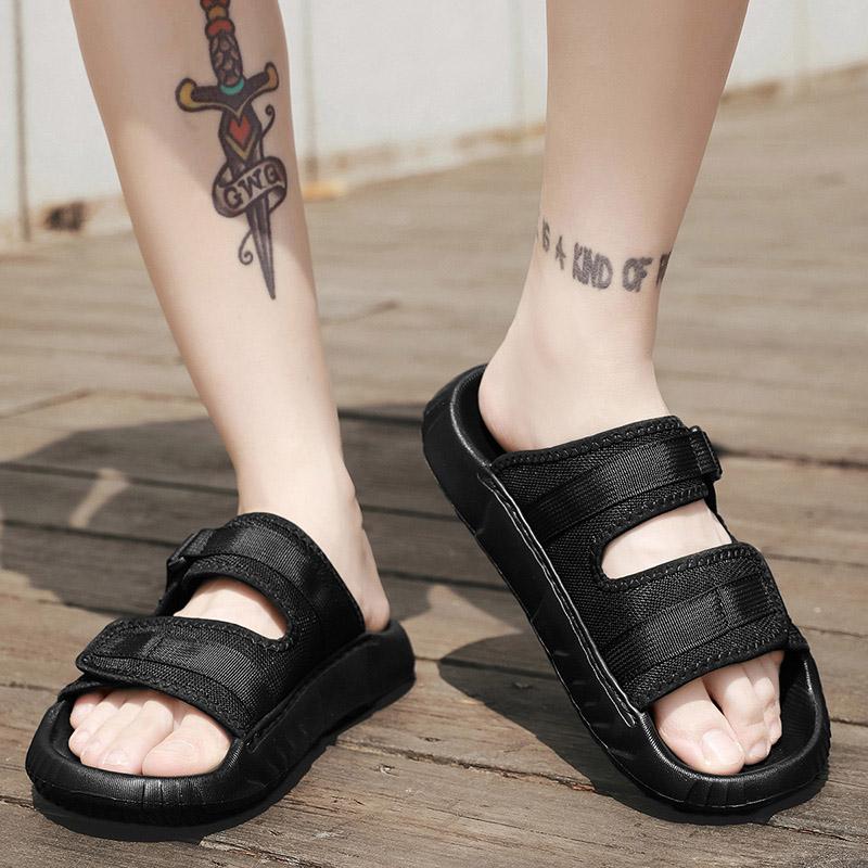 Fashion Men Comfortable Sandals Breathable Flats New Men Sports Slippers Outdoor Thick Bottom Slippers Beach Sandals Summer Casual Shoes