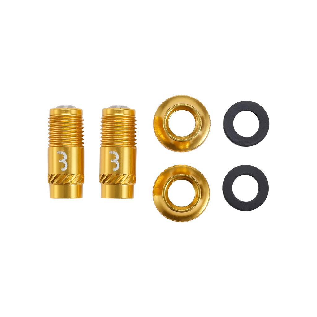BBB Bicycle Core Cap Valve Presta Valve No Adapter Gold Cap, Compatible, Required, BTI-165