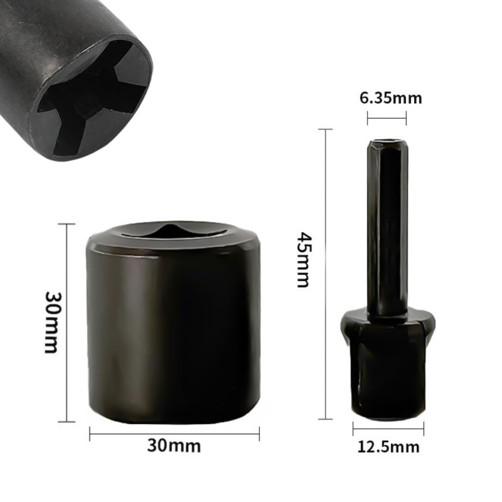 1/2 Zoll Universal Klinken-Steckschlüssel Universal Passform Klinken-Demontagehülse Handbohrmaschinen-Einsatz