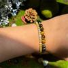 1pc/ Attract Wealth and Prosperity Bracelet with Tiger Eye Stone and Lapis Lazuli Natural Wood Beads Handmade Bracelet Men Women