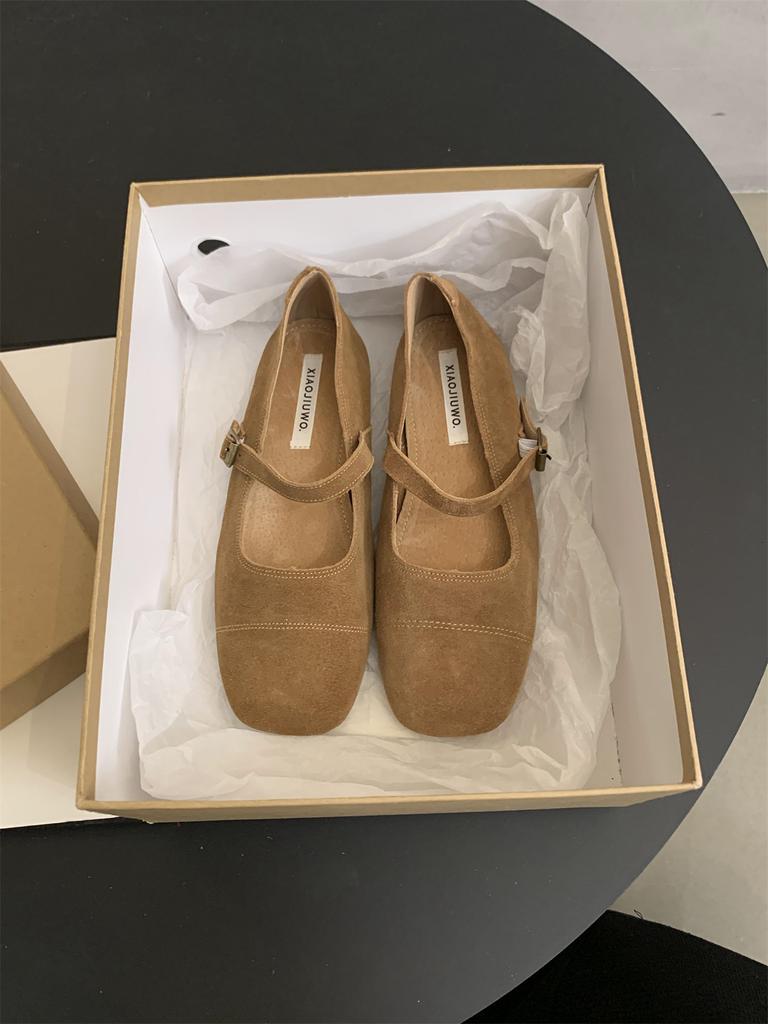 Fashion Flat Shoes for Women 2025 Spring and Autumn Round Toe Shallow Mouth New Retro Casual Mary Jane Women's Shoes Loafers