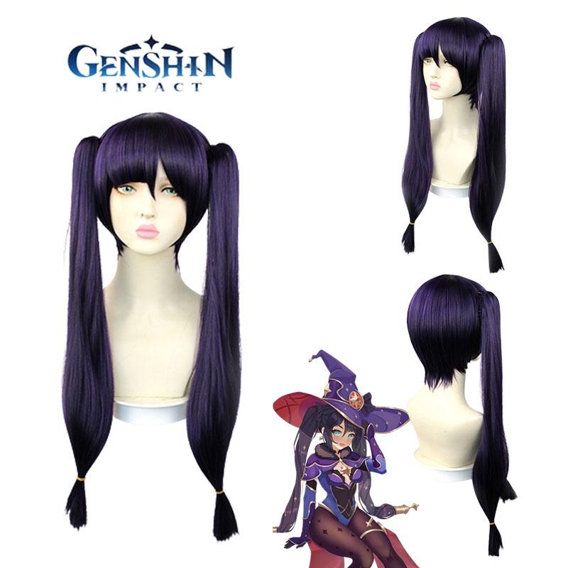 Genshin Impact Mona Wig Hairpiece Adult Cosplay Props Halloween Party Carnival