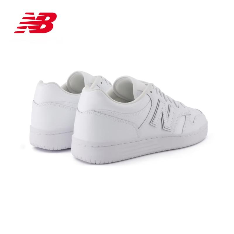 NEW BALANCE NB Men's and Women's Trendy Fashionable Multi-Functional Spring Breathable Casual White Sneakers Platform Shoes BB480L3W