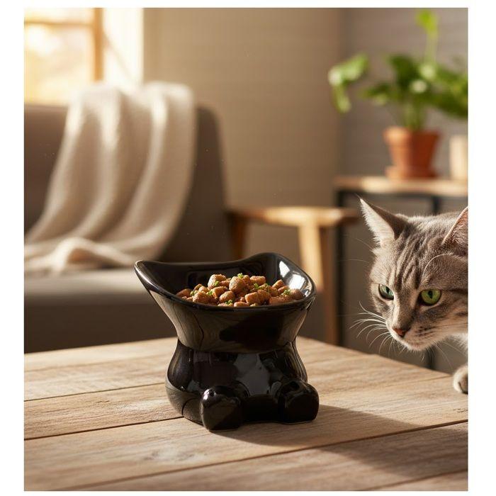 Gamelle pour chat 12 cm Dobby noir