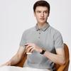 [Silk Cotton+linen] Business Casual Smooth, Breathable, Easy To Care for Skin Friendly T-shirt, Short Sleeved Polo Shirt