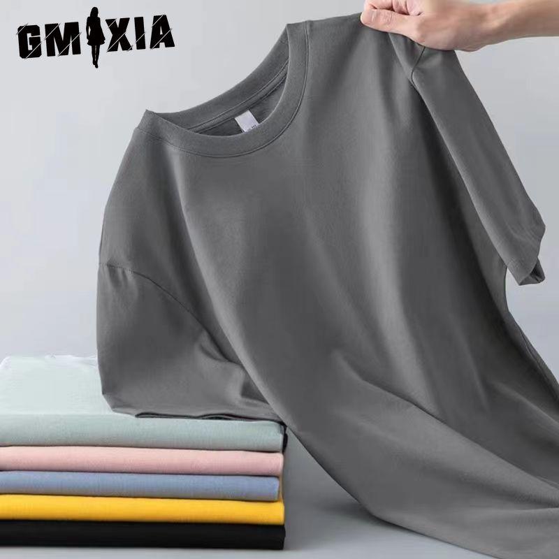 GMXIA Bavlněné tričko s krátkým rukávem Pánská móda Košile s volným polovičním rukávem Košile s potiskem