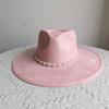 Fedora Suede Wide Brim Hat Unisex Western Wide Brim Rancher Hat Pure Suede Jazz Hat Horse Riding Party Gift Hat Wide Brim Hat