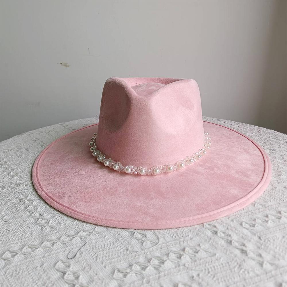 Fedora Suede Wide Brim Hat Unisex Western Wide Brim Rancher Hat Pure Suede Jazz Hat Horse Riding Party Gift Hat Wide Brim Hat