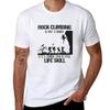 Funny Climbing Shirt Zombie Escape Rock Climber Tee T-Shirt Man T Shirt Designer T Shirt Personalised T-Shirt