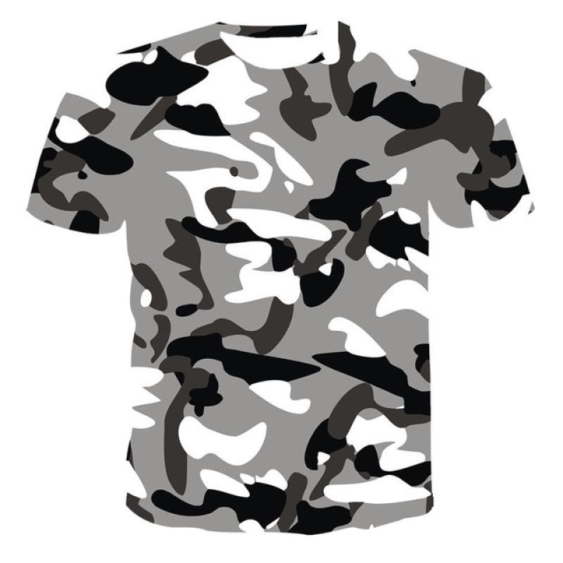 Camouflage Freizeit Herren- und Damen-T-Shirts Lässiger 3D-Druck Hip Hop Harajuku Persönlichkeit Rundhals Kurzarmkleidung