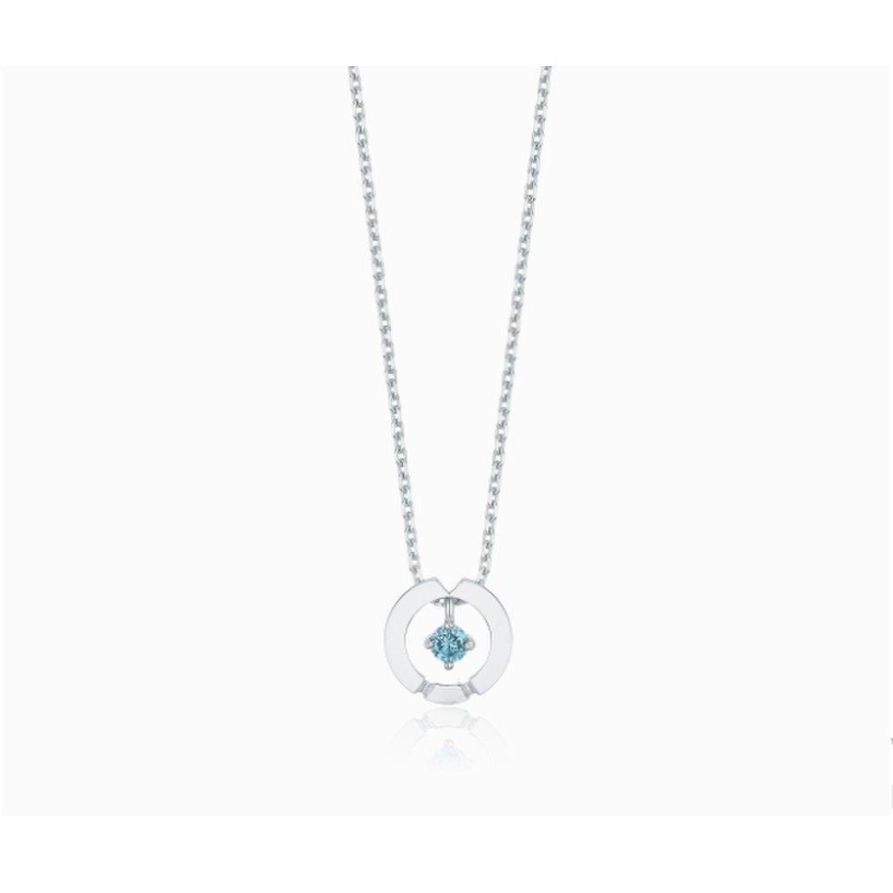 Royal Blue Round Necklace Llns23202T_S