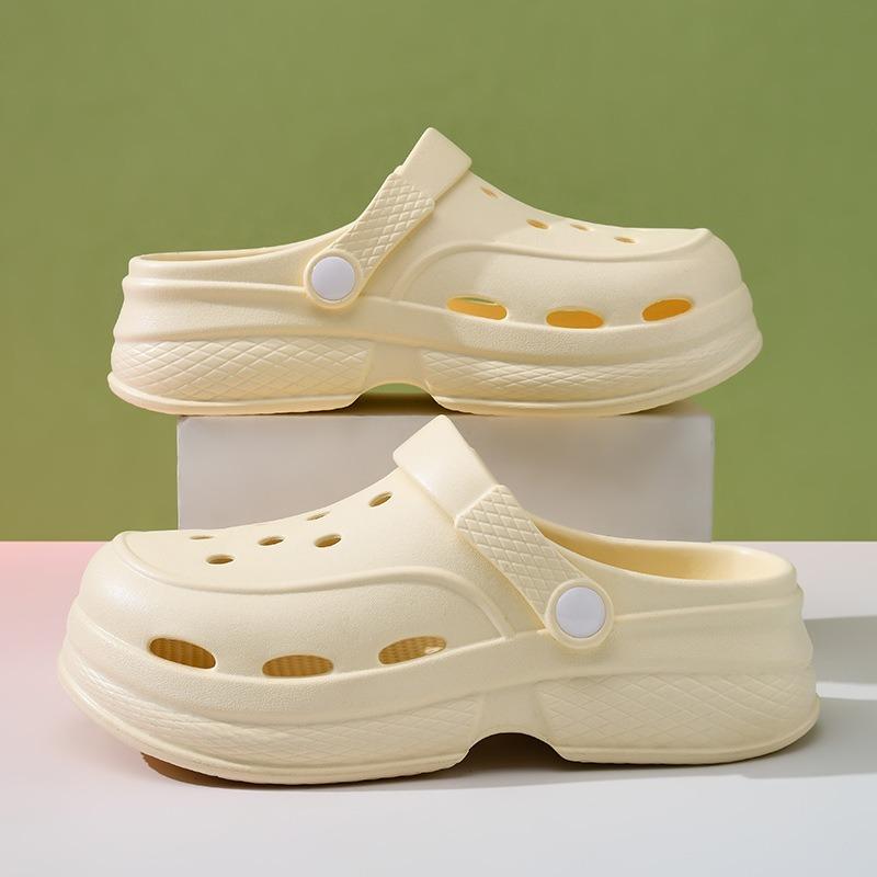 

Новые классические на толстой подошве простые и модные универсальные однотонные шлепанцы из ЭВА женские туфли для медсестер 39-40 бежевый