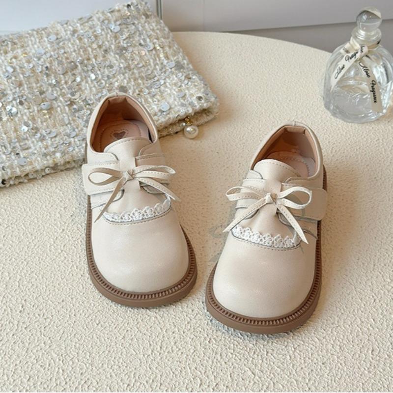 Girls Mary Jane Shoes Bow Princess Shoes Student Soft Sole Versatile Leather Shoes