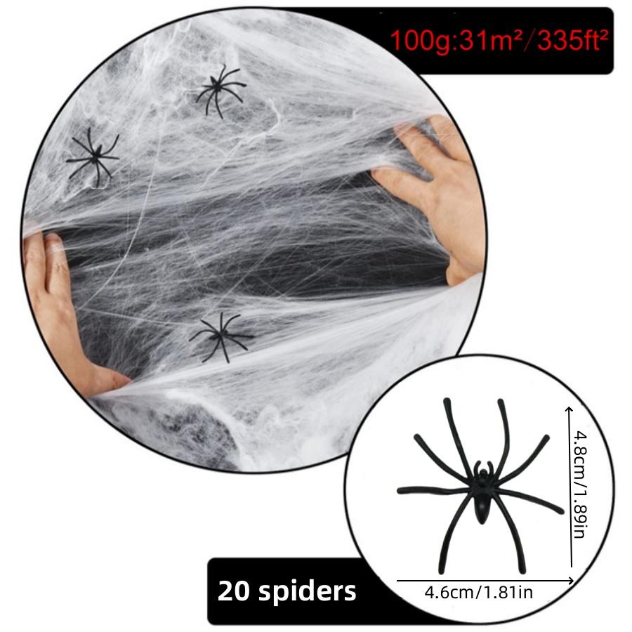 1setHalloween Simulation Spider Web Hanging Decoration for Yard House Haunted House Party Decoration Spider Silk Props20Only Sim