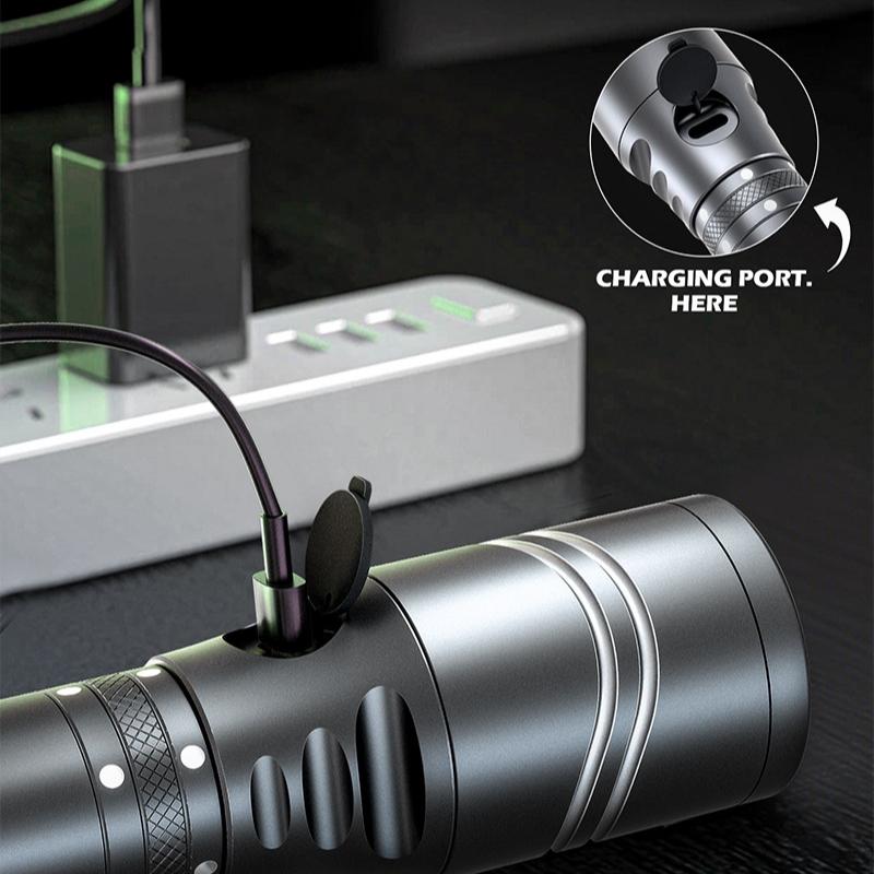 Lanterna Profesională Laser Aliaj Aluminiu Reîncărcabilă Proiector 1200mAh Baterie Fascicul Super Luminos Scufundări Vânătoare Patrulare