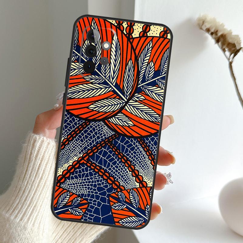 African Style Fabric Print Case For Samsung Galaxy A16 A26 A36 A56 A55 A35 A15 A54 A34 A14 A52 A32 A12 A13 A33 A53 A17