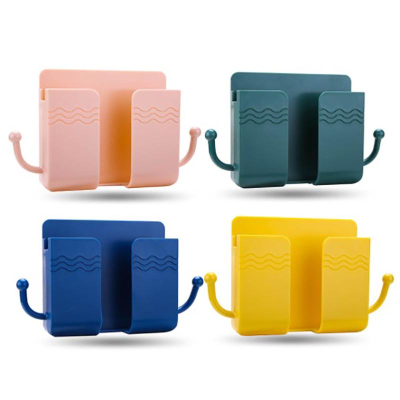 Cutie de depozitare montată pe perete Carcasă pentru telecomandă Suport pentru încărcare priză pentru telefon